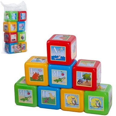 Набор Кубики XL Азбука 8 деталей 6013 /Юг-пласт/