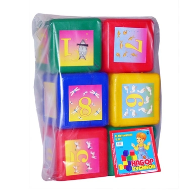 Набор Кубики XL Математика 6 деталей 6017 /Юг-пласт/