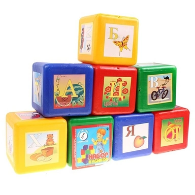 Набор Кубики Азбука 8 дет. 5015 /Юг-пласт/