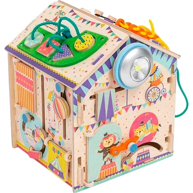 Деревянный Бизиборд Биздом Веселая Арена (синий) 4627150214017