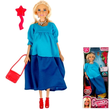 Кукла Карапуз 66001B3-BF7-S-BB София 29 см беременная тройней, руки и ноги сгиб в кор.