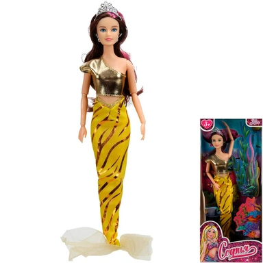 Кукла Карапуз M1-S-JP София русалка 29см, ткан. хвост, акс., руки и ноги сгиб