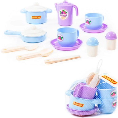 Набор посуды Хозяюшка на 2 персоны (V1) 18 элементов в сетке 80110 П-Е /14/