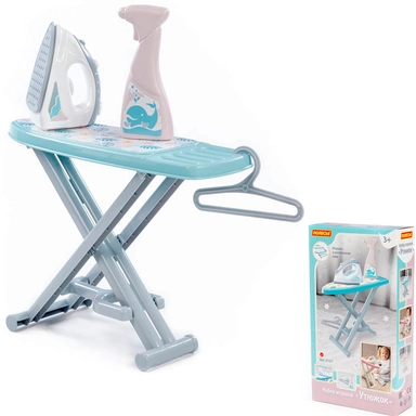 Набор игровой Утюжок №3 с гладильной доской, пульверизатором и вешалкой серо-голубой в кор. 67477 П-Е /5/