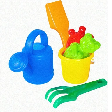 Песочный набор Мини (лоп+граб+2 форм+лейка) 2-527 /40/