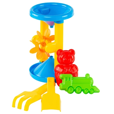 Песочный набор 2-219 мельница+лоп.+граб.20см.+2форм.