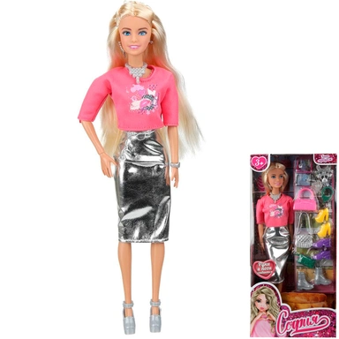 Кукла Карапуз 66001-SET25-S-BB София 29 см, руки и ноги сгиб, акс