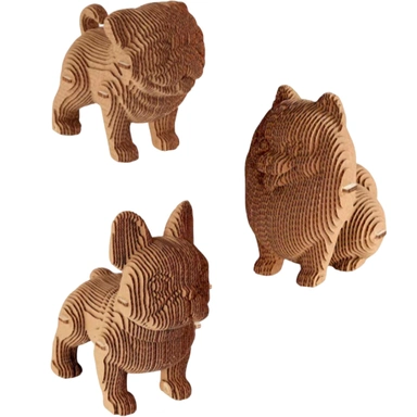 Набор для творчества Конструктор из картона.Объемная игрушка Собаки 3 игрушки в наборе Нг-034 LORI.