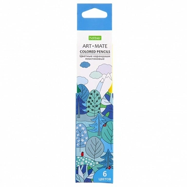 Карандаши цветные 6 цв. ART-Mate 068176 Hatber