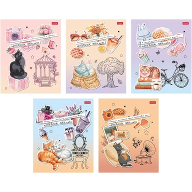 Тетрадь 48 л. клетка Счастье-это уют 091008