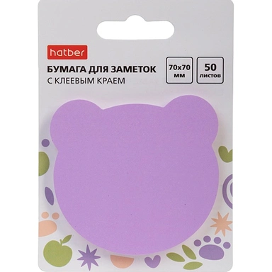 Бумага для заметок-Teddy- 70х70мм 50л с клеевым краем фигурная 090339