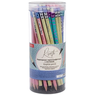 Карандаш ч/гр Risotto HB с ластиком 091766