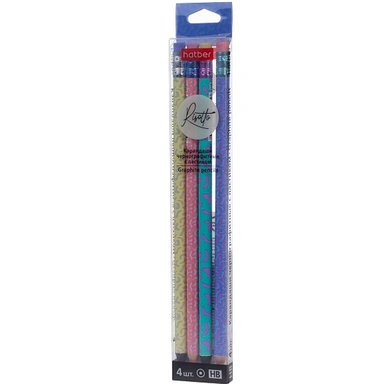 Набор карандашей ч/гр RISOTTO 4шт. HB с ластиком 091767