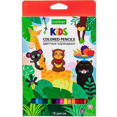 Карандаши цветные 18 цв. ECO Африка 078351