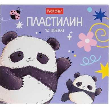 Пластилин 12цв 180 гр. со стеком Плюшевые панды 091885