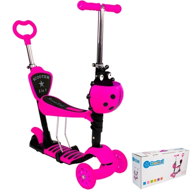 Самокат-каталка 3в1 Розовый, колеса 120 мм от 3 лет