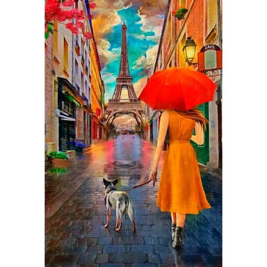 Набор для творчества Алмазная мозаика 22х32 см Дождливый Париж НД-8541