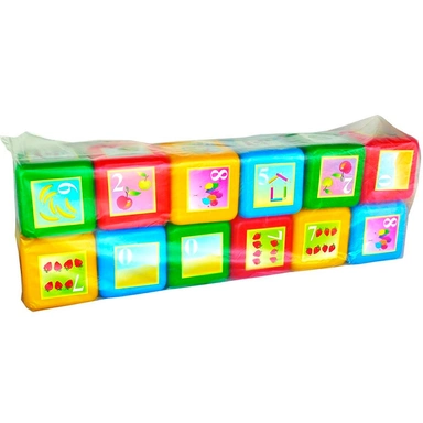 Набор Кубики Математика XL 12 дет. 6018 /Юг-пласт/.