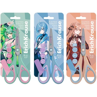 Ножницы ErichKrause Endeavor Manga,, 16 см, ассорти 60850