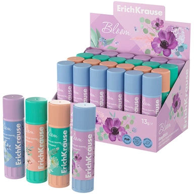 Клей карандаш EasyStick Pastel Bloom, 13г, ассорти 60498 /Erich Krause/