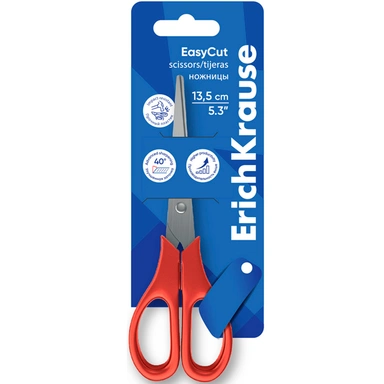 Ножницы ErichKrause  EasyCut, 13.5см, ассорти 60835