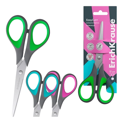 Ножницы 17 см для левшей EasyCut+ ассорти 60840 ErichKrause