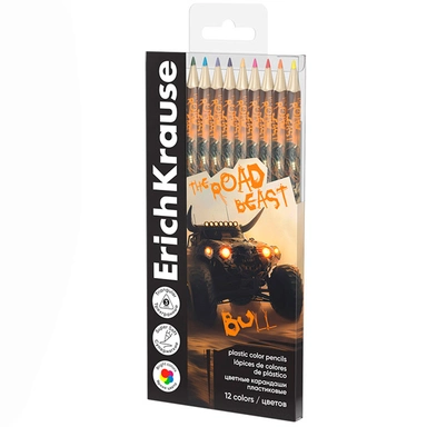 Карандаши цвет. 12 цв. Road Beast 62932 ErichKrause