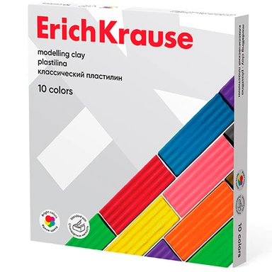 Пластилин 10 цв. классический 160 г 50640 /Erich Krause/.