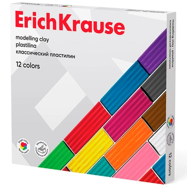 Пластилин 12 цв. классический 192 г 50558 /Erich Krause/.