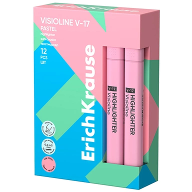 Текстовыделитель розовый Visioline V-17 Pastel 56021 ErichKrause