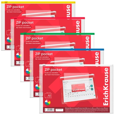 Zip-пакет пластиковый PVC Zip Pocket A5 2937 ErichKrause