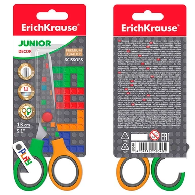 Ножницы 13 см Junior Decor, Color Bricks 58346 ErichKrause