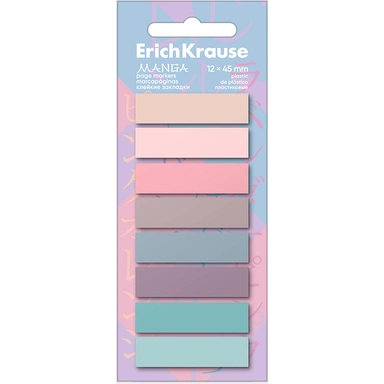 Клейкие закладки пластиковые Manga, 160 листов, 8 цветов 61581 ErichKrause