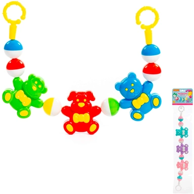 Погремушка подвеска Забавные зверята 48 см 71569 П-Е /12/