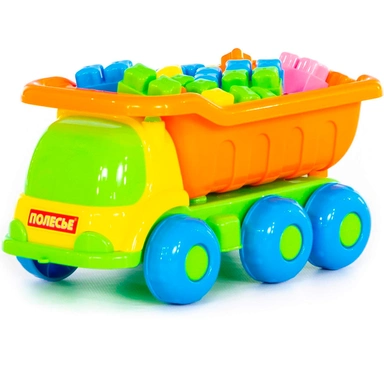 Автомобиль Кеша самосвал+конструктор Малютка 35 эл. 4342 П-Е /12/