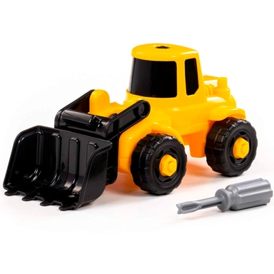 Конструктор-транспорт Погрузчик 20 эл. жёлто-чёрный  в кор. 54316 П-Е /8/