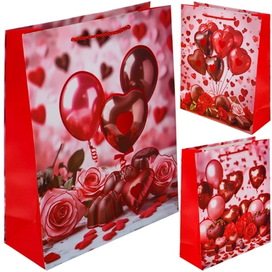 Пакет 26*32*10 см Сердца FG250926283D