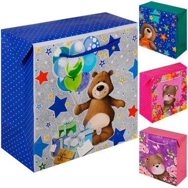 Пакет-коробка 21*21*10 см Мишка FG250926126D