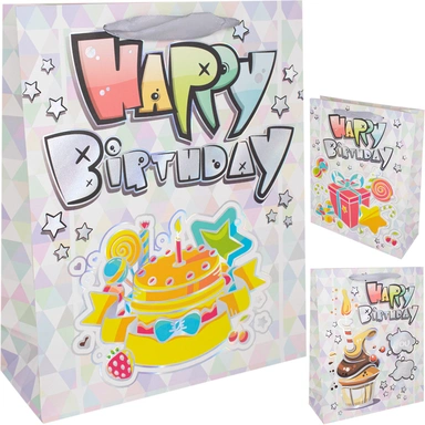 Пакет 26*32*10 см Happy Birthday FG250920611-2C
