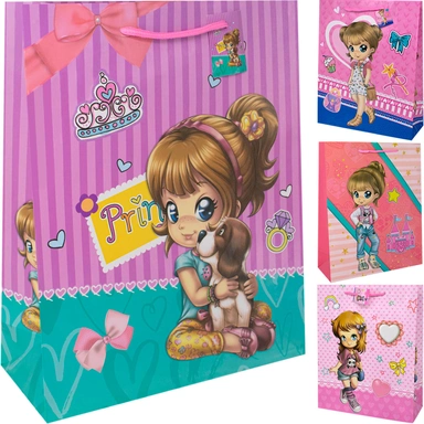 Пакет 26*32*10 см FG250926452D девочка в ассорт.