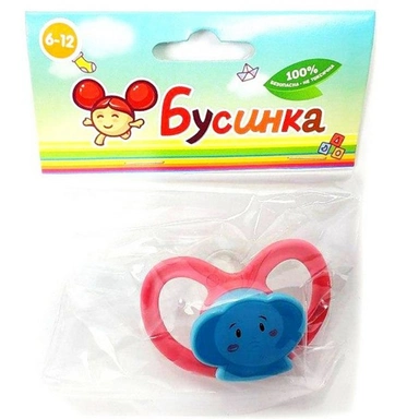 Пустышка Животные , соска силиконовая с прикусом 0-6 месяцев 425