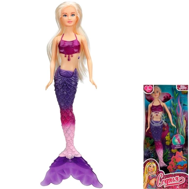 Кукла Карапуз MPL2-S-JP София 29см Русалка, пласт. хвост, свет