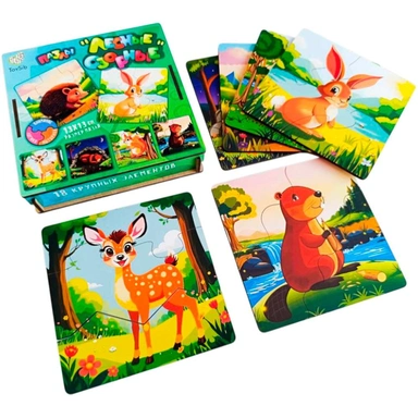 Деревянный Пазл Лесные, озорные 01160