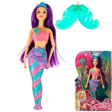 Кукла Карапуз BLD152-KB-RU София 29см, пластиковый хвост, свет, акс