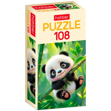Пазл 108 эл. Милая панда 108ПЗ4_34655 Hatber