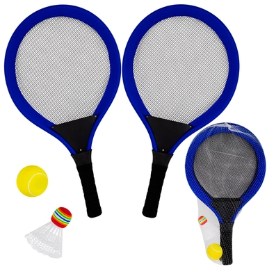 Бадминтон 54*27 см 141V-1349 волан+мяч в сетке