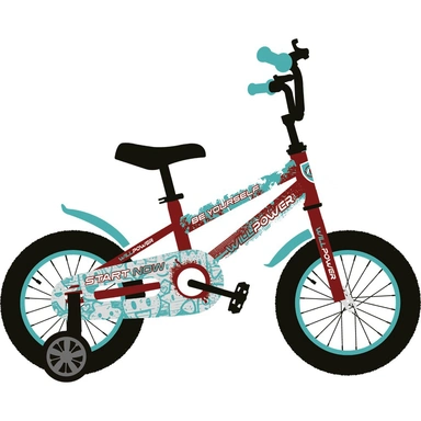 Велосипед двухколесный 14 WILLPOWER красный FG250826132K-3 ( 2 шт в кор)