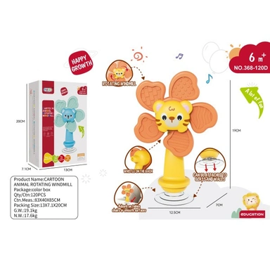 Игрушка разв. 368-120D цветочек на присоске в кор.