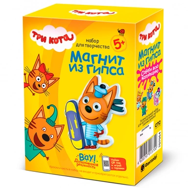 Набор для творчества Магнит из гипса Три кота Коржик со скейтбордом 405124 Фантазёр