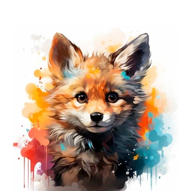 Набор для творчества Роспись по холсту с красками 30х30 см Малыши-животные Красочный лисёнок Х-0646